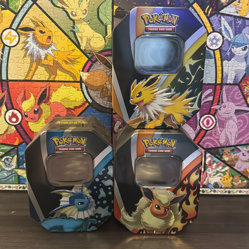 Pokémon Tins (3) great condition no cards
